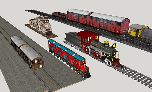 Train SU model 3d model