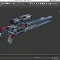 Science Fiction Gun Pistol Cyberpunk Gun Gun Game Gun Low Face Number Low Model Simple Model Game Sub-era Movie and TV Level Super Realistic High Precision 3d model
