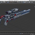 Science Fiction Gun Pistol Cyberpunk Gun Gun Game Gun Low Face Number Low Model Simple Model Game Sub-era Movie and TV Level Super Realistic High Precision 3d model