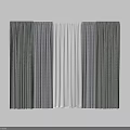 Elegant Gray Curtains With Sheer Panels And Vertical Textured Pleats Design