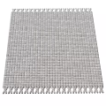 Gray Woven Square Rug with Fringe Tassels and Textured Design for Modern Interiors
