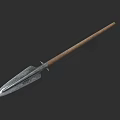 Classic Traditional Handcrafted Spear With Wooden Shaft And Metal Spearhead