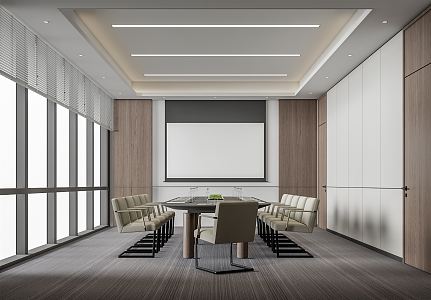 Modern Meeting Room Meeting Table and Chair 3d model