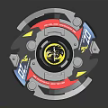 Colorful Spinning Top Play Equipment Featuring Black Red Yellow Design And Numbers 70 01