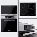 Modern Philips Built in Kitchen Appliances with Oven Induction Hob and Black Silver Finish