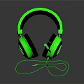 Green Wired Headphones With Microphone Soft Earpads Ergonomic Design High Quality Audio