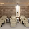 Modern Beauty Hair Salon Interior With Styling Chairs Mirrors And Decorative Plants
