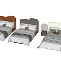 Modern Kids Bed With Soft Headboard Comfortable Mattress And Cozy Pillows