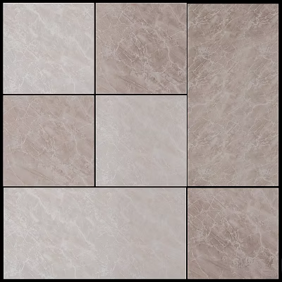 Tile Components With Light Beige Marble Texture Square Design For Interior Decoration 3d model