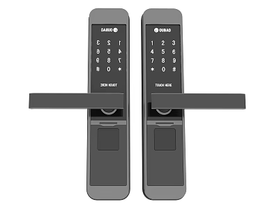 Smart Digital Door Locks With Keypad And Fingerprint Scanner Design 3d model