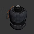 Tactical Military Weapon With Orange Handle Green Indicator Lights And Military Label