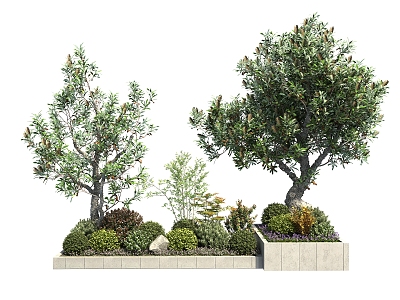 Modern Tree Pool Landscape Tree Pool 3d model