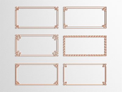 New Chinese-style lines carved 3d model