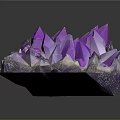 Decorative Ornament Set with Purple Crystal Cluster for Home Decor Accent
