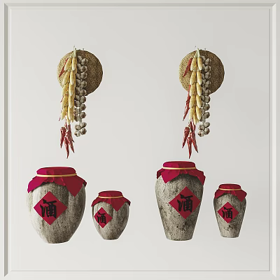 modern wine jar ceramic wine jar 3d model