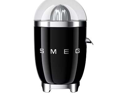 Smart Juicer Machine By SMEG With Black Design Transparent Lid And Silver Base 3d model