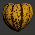 Vibrant Yellow Green Striped Speckled Pumpkin Fresh Organic Food Ingredient