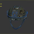 Tactical Military Weapon Helmet With Camouflage Design Camera Mount And Side Attachments