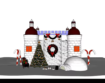 Modern Meichen Christmas Castle Ice Castle 3d model Modern Meichen Christmas Castle Ice Castle 3d model