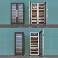 Modern Glass Door Refrigerator Freezer With Stainless Steel Design And Storage Shelves