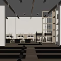 Spacious Yoga Studio Interior With Yoga Mats Mirrors Wooden Floors And Storage Cabinets
