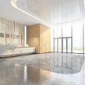 Modern Hospital Hall Emergency Hall 3d model