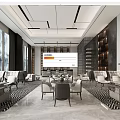 Modern reception area Sales office Internal reception area 3d model