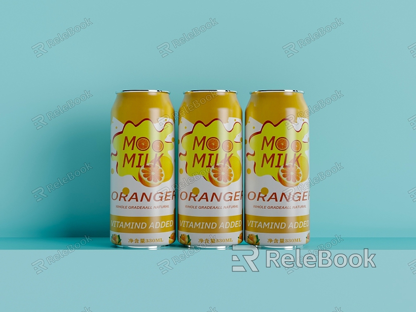 Beverage Beer Juice Milk Coffee Cans model