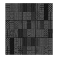 Decorative Architectural Wall Panels With Geometric Patterns And Textured Black Surfaces 3d model