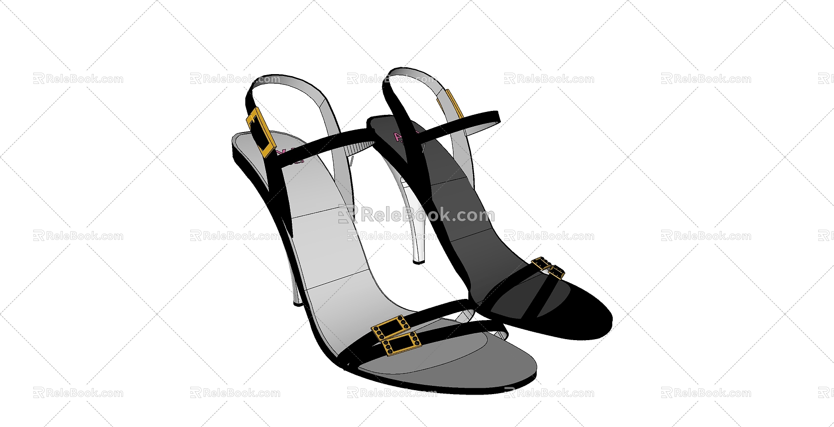 High-heeled shoes 3d model