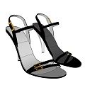 High-heeled shoes 3d model