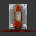 Red Mechanical Steering Wheel Structure With Spokes Axle And Pillar Base