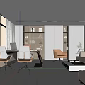 Manager office reception area office area 3d model