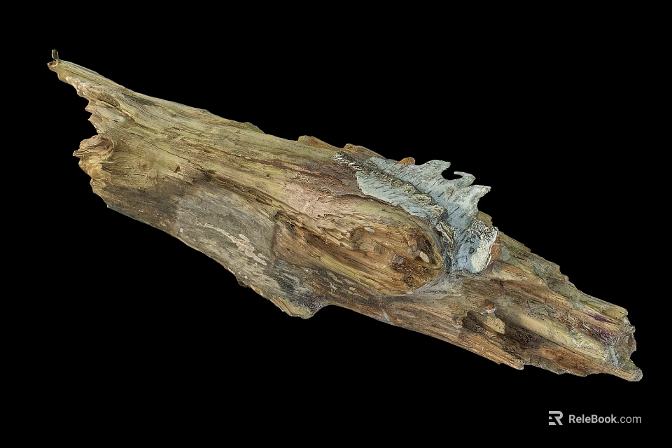 Natural Stone Wood Decorative Piece With Rustic Texture And Unique Design 3d model 