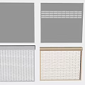 Security Doors Featuring Striped And Grid Patterns In Gray White And Beige Colors 3d model