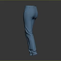 Stylish Blue Pants With Yellow Button For Modern Casual Daily Wear