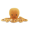 Cute Blue And Orange Octopus Plush Toy With Soft Tentacles And Smiling Face