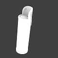 Green Cylindrical Wine Bottle With Beige Wooden Lid And Wine Glass
