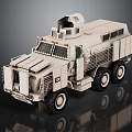 Beige Armored 6 Wheels Military Vehicle With Tactical Observation Turret
