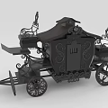 European-style carriage 3d model