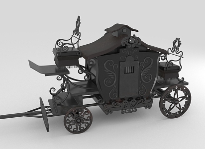 European-style carriage 3d model