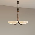 Elegant Contemporary Chandelier With Four White Shades And Metal Hanging Frame