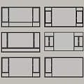 modern window broken bridge window casement window floor-to-ceiling window aluminum alloy window 3d model