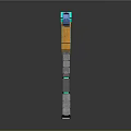 Sci Fi Axe With Blue Orange Elements Metallic Texture And Complex Geometric Design