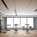 Hotel Gym Public Space Fitness Club Hotel Laundry 3d model