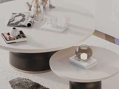 Modern coffee table model