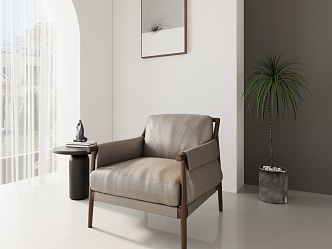 Single Chair Leisure Chair Single Sofa 3d model