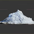 Stunning Natural Iceberg Scene With Blue Glacial Ice And Snowy Texture