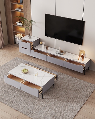 Coffee Table TV Cabinet 3d model