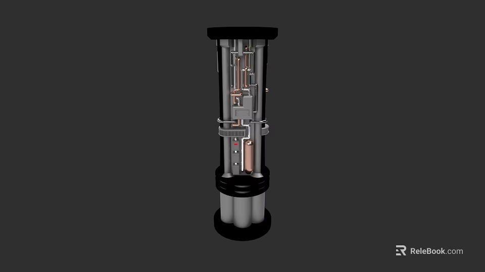 Industrial Factory Plant Featuring Cylindrical Mechanical Device And Metal Structure Design 3d model 